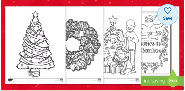 Holiday Season Coloring Sheets