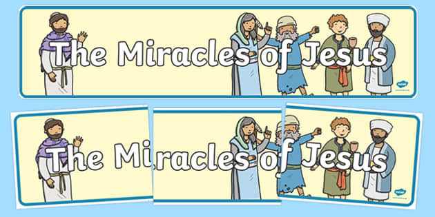 The Miracles of Jesus Bible Stories Display Banner