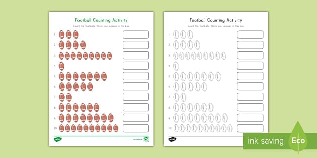 Football Counting Activity