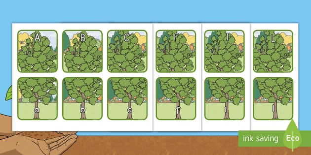 Earth Day Upper and Lowercase Letter Matching Activity