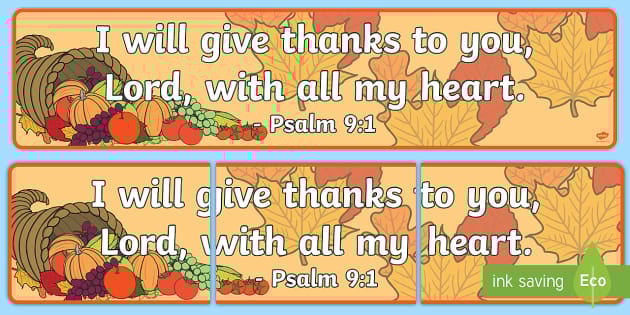 Psalm 9:1 Memory Verse Banner