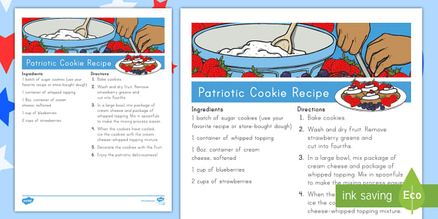 Patriotic Cookie Recipe