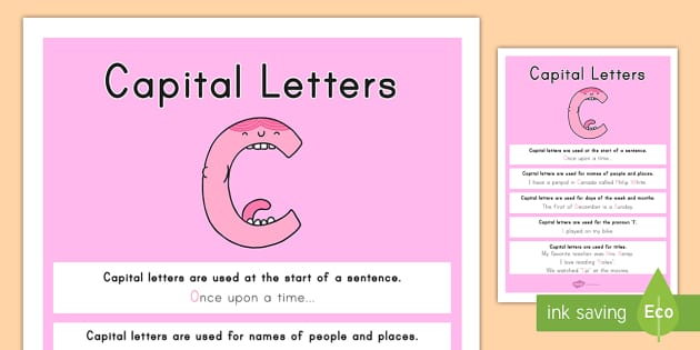 Capital Letter Poster