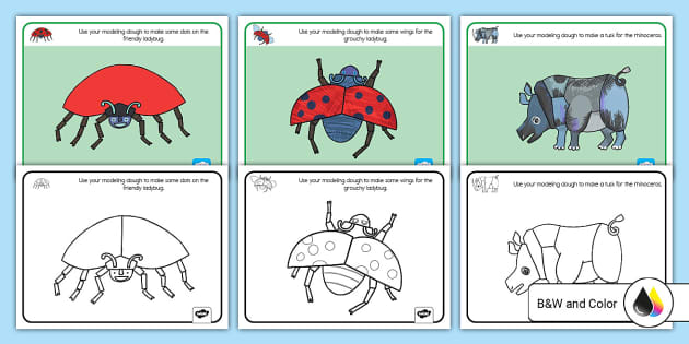 The Grouchy Ladybug Modeling Dough Mats