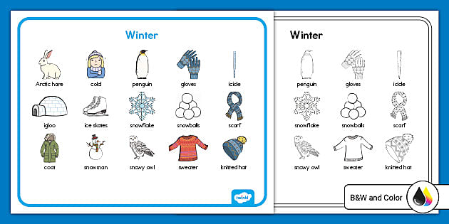 Winter Word Mat