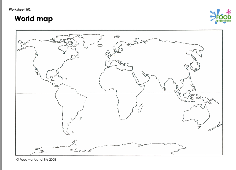 Healthy Eating - World Map