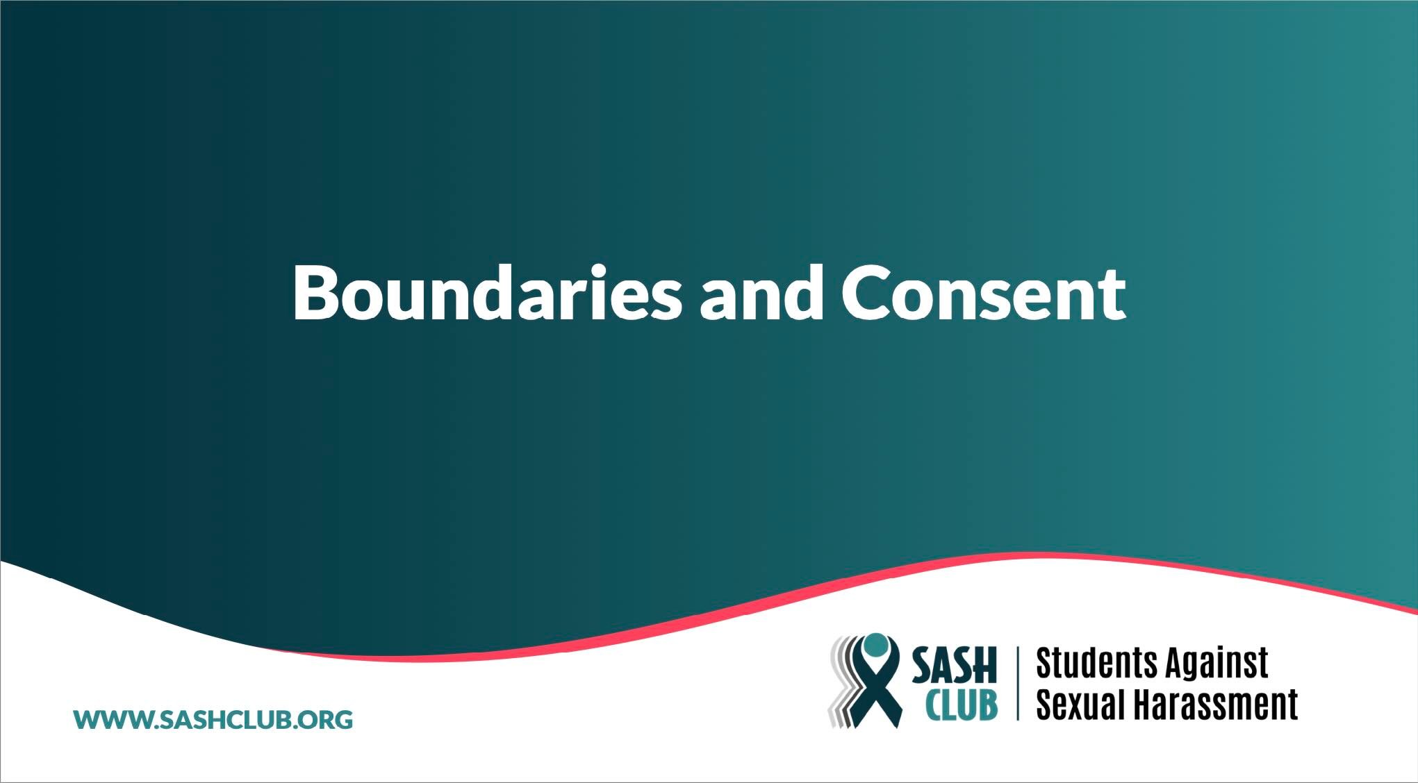 Boundaries and consent
