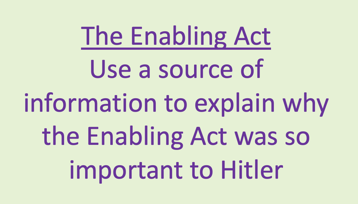 Nazi Germany: The Enabling Act 1933