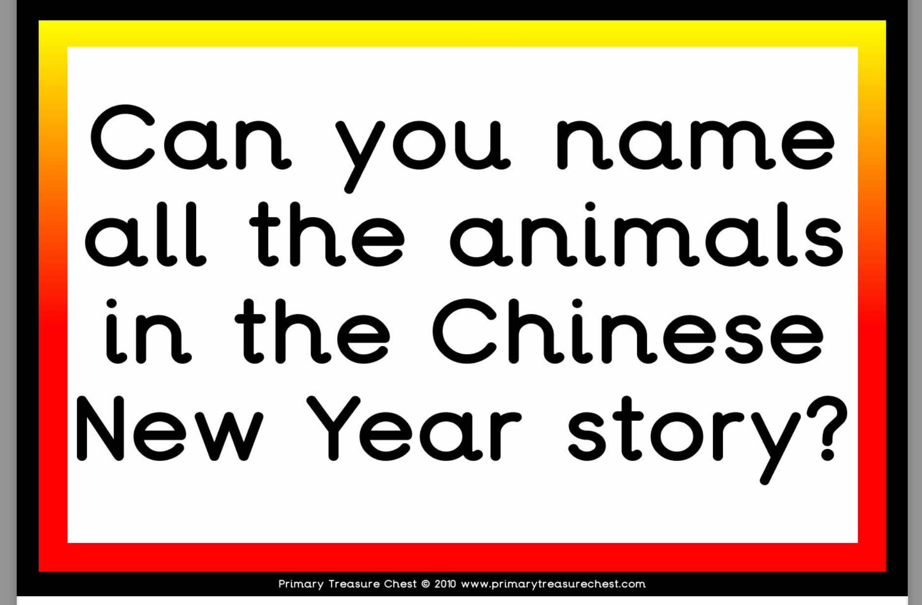 Chinese New Year display questions