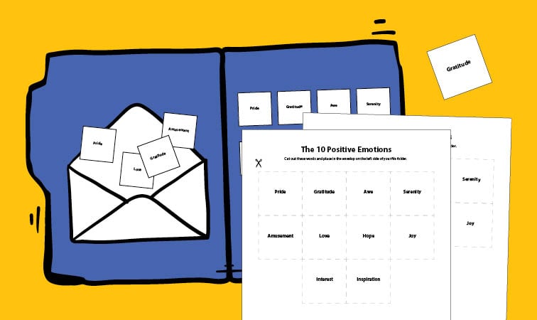 Positive Emotions Word Matching File Folder Activity for the International Day of Happiness | March 20