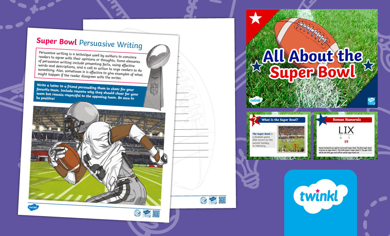 All About the Super Bowl Lesson for 3rd-5th Grade