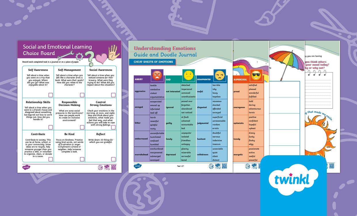 Social Emotional Learning - Emotional Regulation activities for 6th-8th Grade