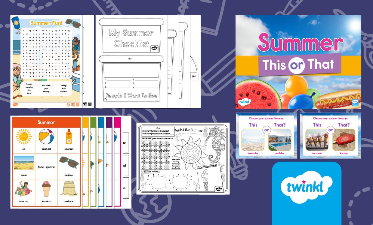 Summer Fun Activity Bundle for K–2nd Grade
