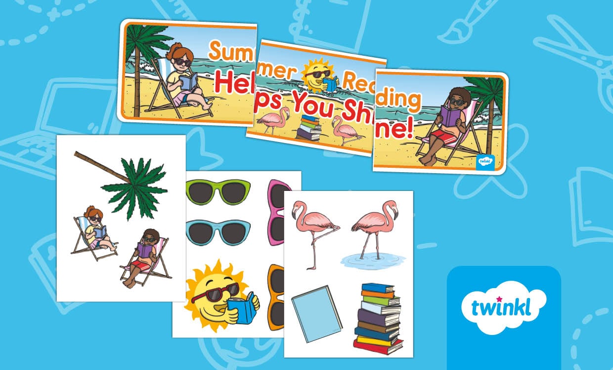 Summer Reading Helps You Shine! Door Banner & Cutouts Display Pack