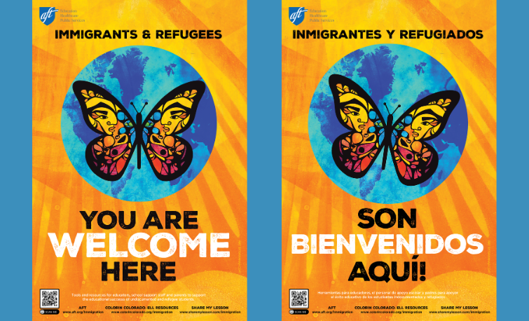 You Are Welcome Here: AFT Poster Supporting Immigrant and Refugee Students
