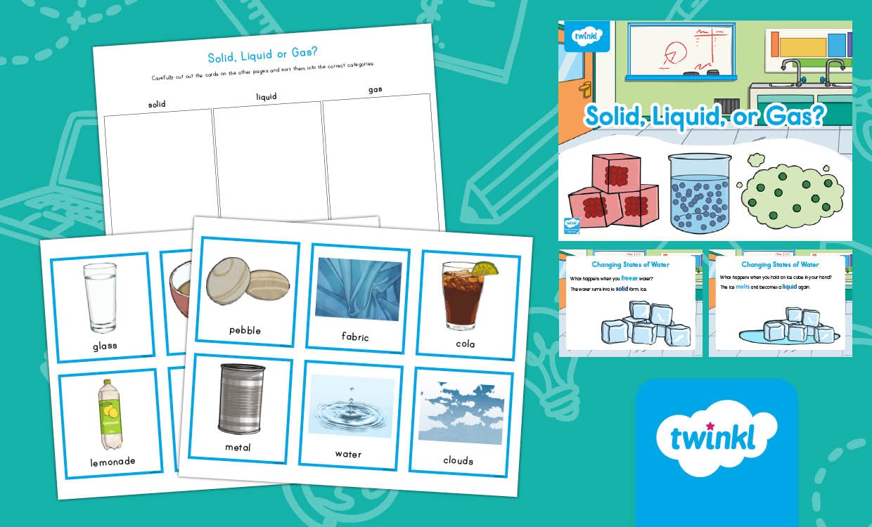 Solid, Liquid, or Gas?–Interactive Science Pack for Grades K–2nd Grade