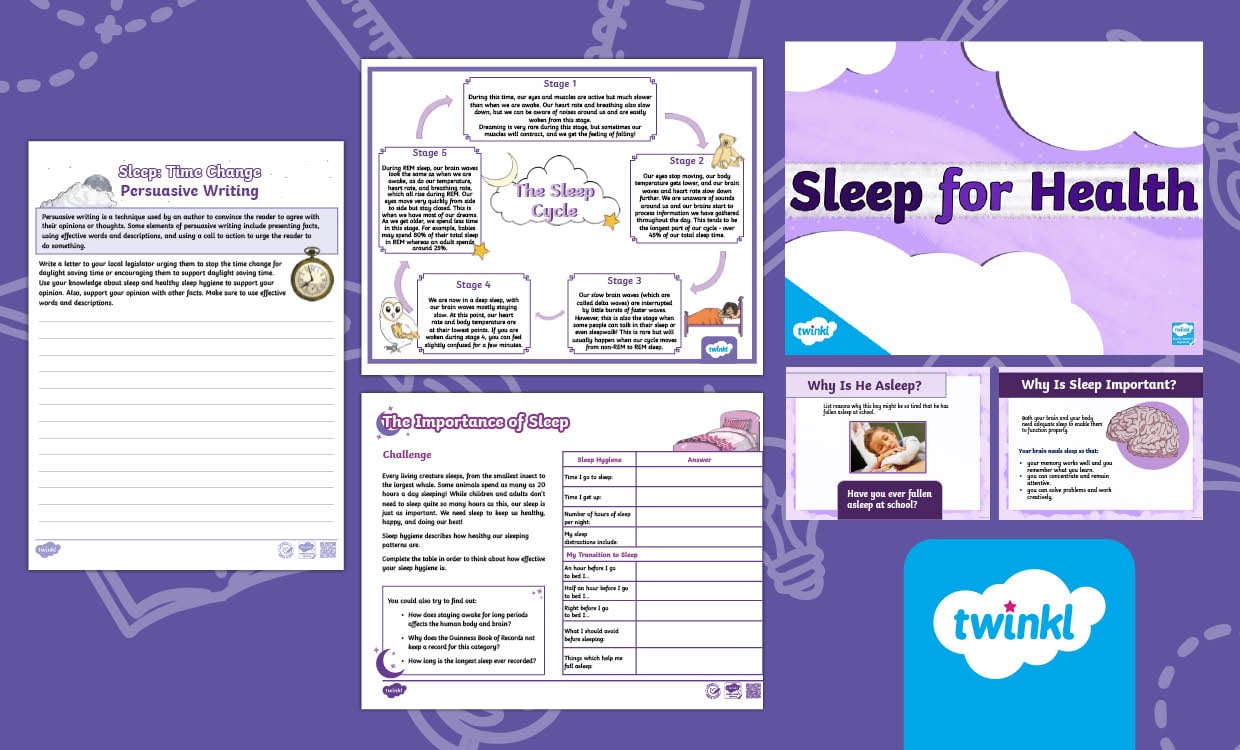 Sleep for Health Lesson for 3rd-5th Grade