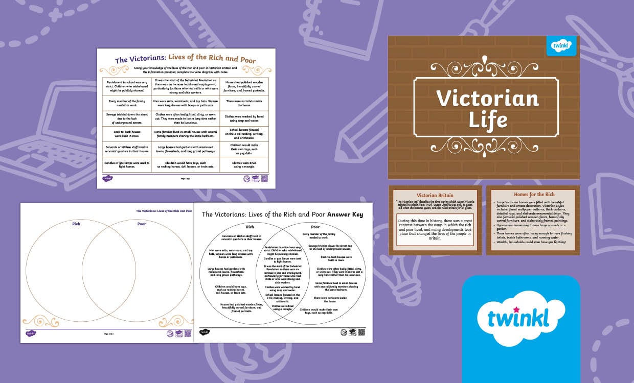 Victorian Life Lesson Pack for 6th-8th Grade