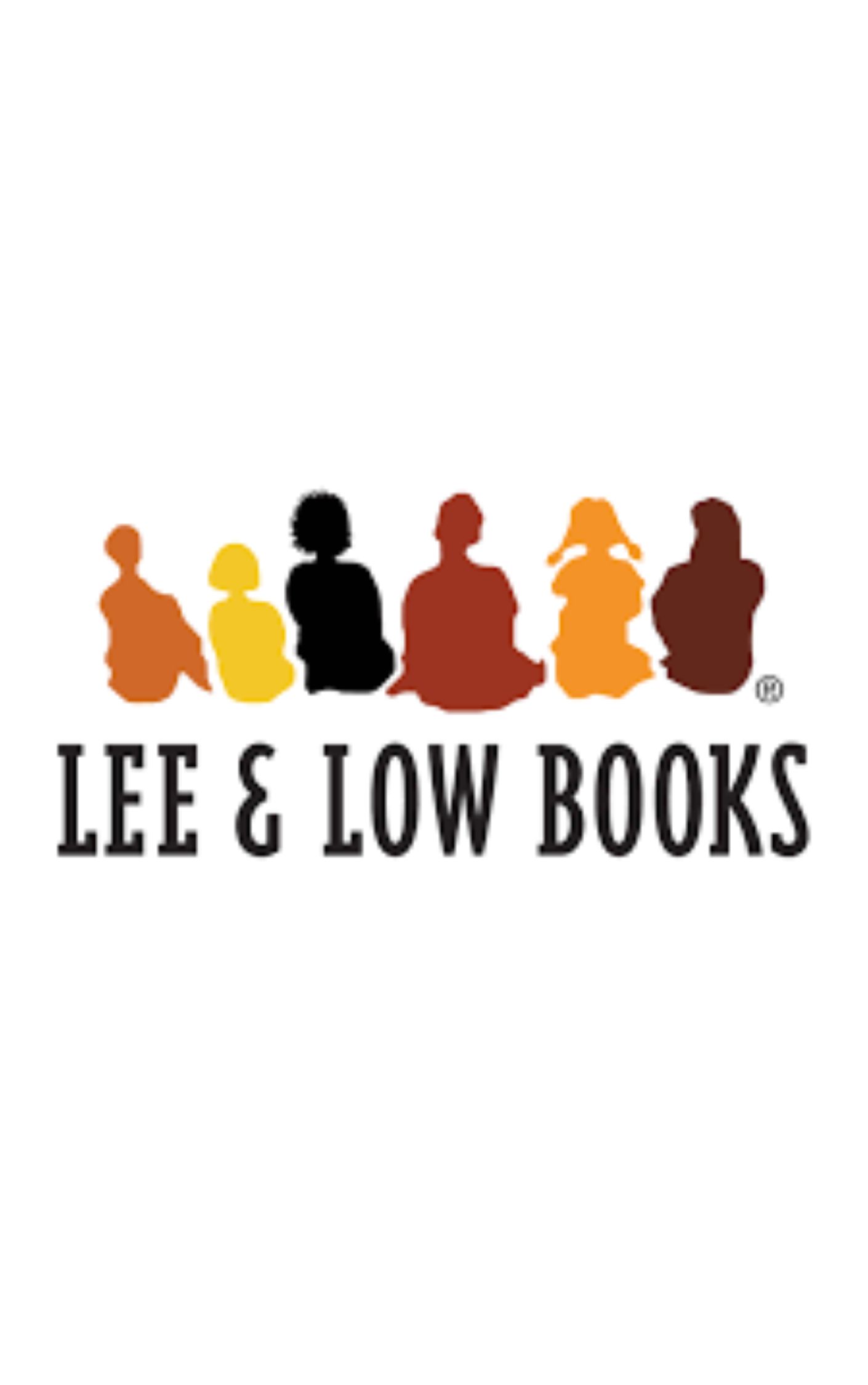 lee and low books logo with diverse children sitting in a line