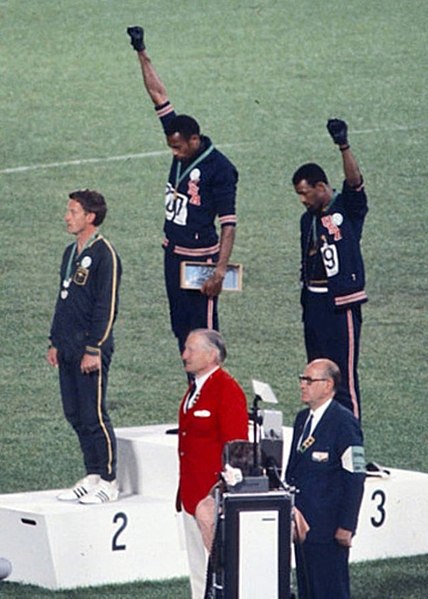 athletes protesting at the 1968 olympics
