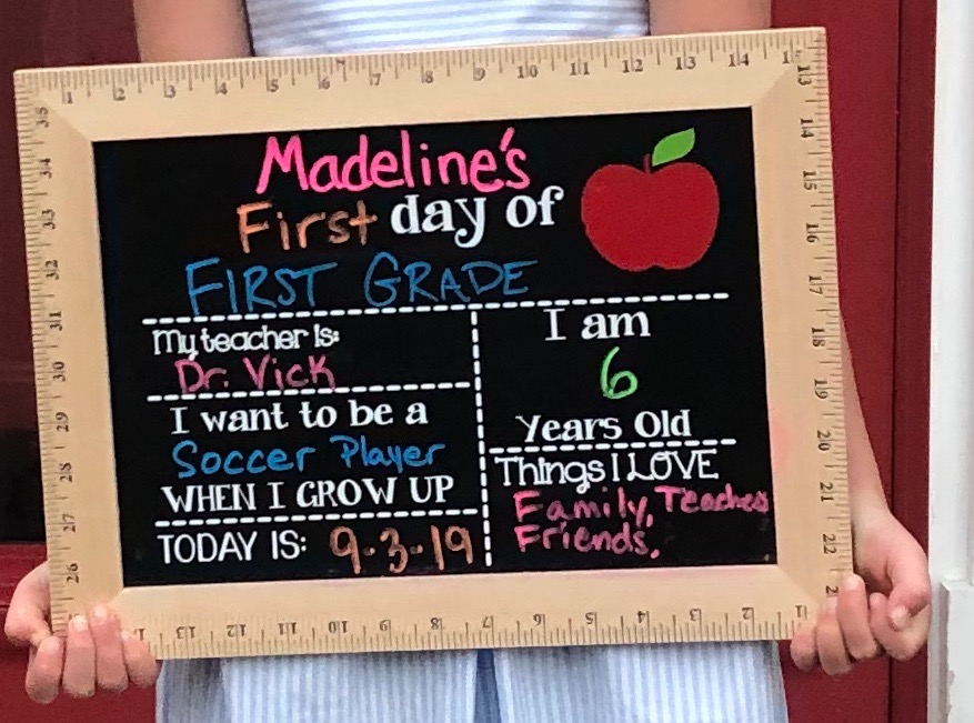 first day of school sign