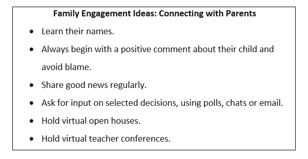 family engagement ideas: connect