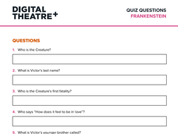 Quiz Questions - Frankenstein