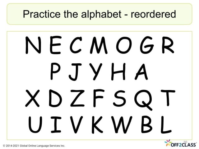 Alphabet Lesson 3/3 Free ESL Lesson Download