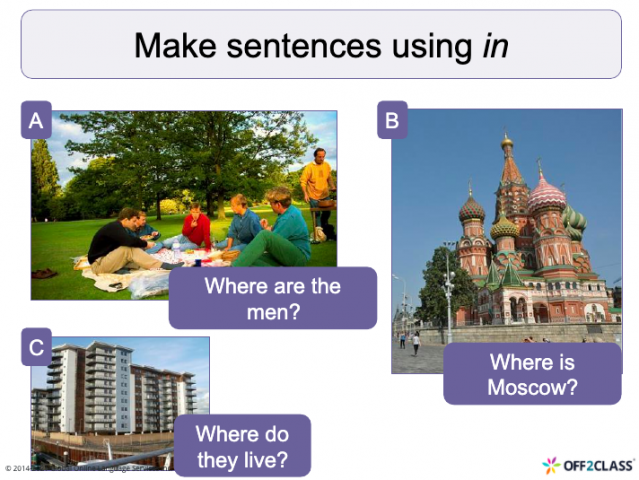 Prepositions of Place - In - At - On - Off2Class Free ESL Download 