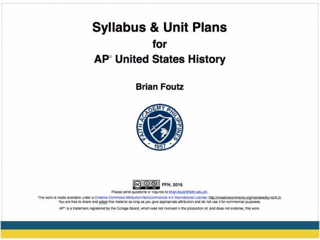 AP US History Syllabus and Unit Plans