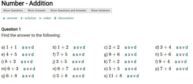Addition Questions
