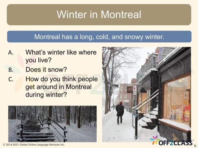 When You Come to Montreal - Off2Class ESL Reading Lesson Download