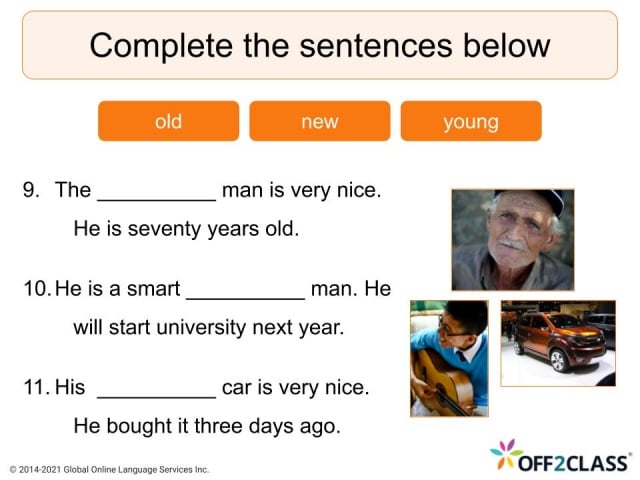 Adjectives  Opposites: Lesson 1 - ESL Lesson Plan