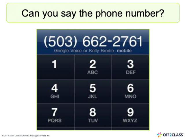 Off2Class Numbers - Free ESL Lesson Download 1/2