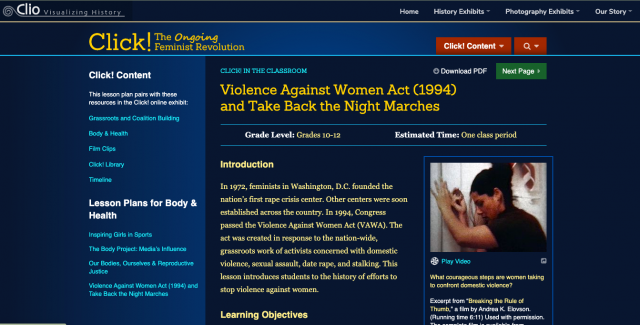 Violence Against Women Act (1994) and Take Back the Night Marches
