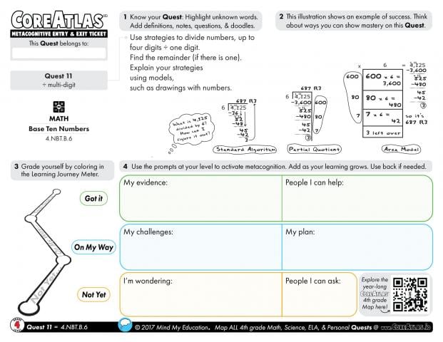 CoreAtlas Entry/Exit Ticket: ÷ multi-digit (4th grade)
