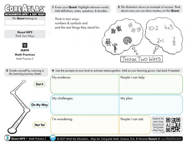 CoreAtlas Entry/Exit Ticket: Math Practice 2 (3rd grade)