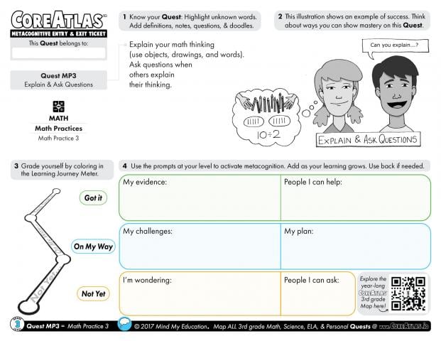 CoreAtlas Entry/Exit Ticket: Math Practice 3 (3rd grade)