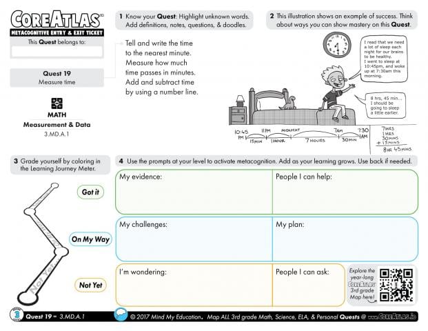 CoreAtlas Entry/Exit Ticket: Measure time (3rd grade)