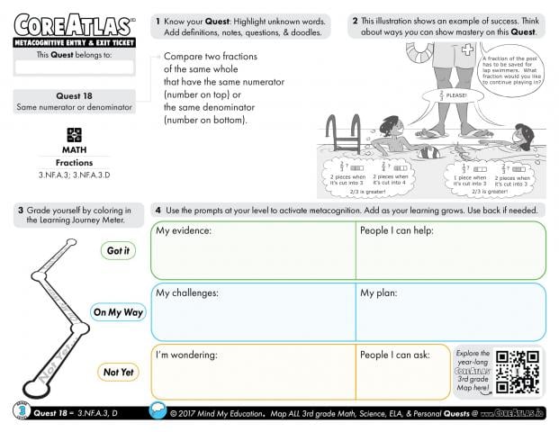 CoreAtlas Entry/Exit Ticket: Same numerator or denominator (3rd grade)