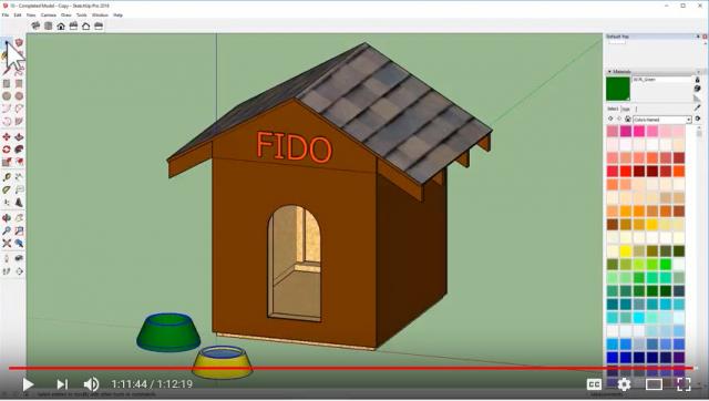 SketchUp: Modeling a Dog House