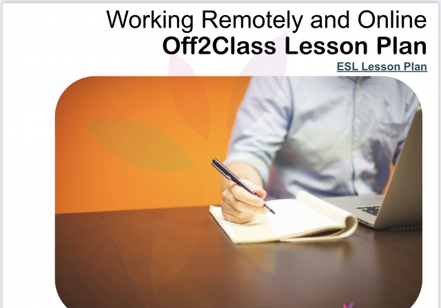 Working Remotely and Online - Free ESL Speaking Lesson Download by Off2Class