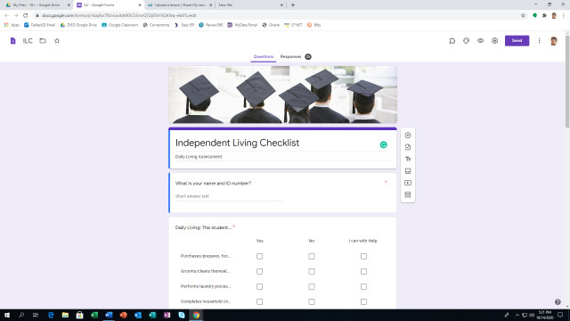 Independent Daily Living Check List 