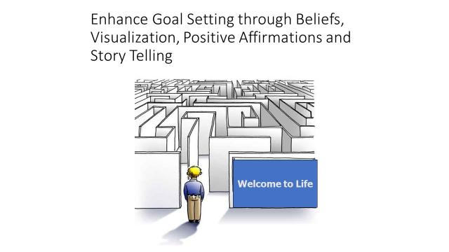 Enhance Goal Setting through Beliefs, Visualization, Positive Affirmations and Story Telling