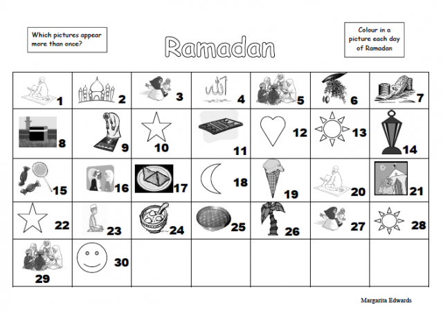 Ramadan Eid Calendar Activity