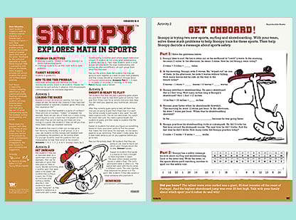 Snoopy Explores Math in Sports