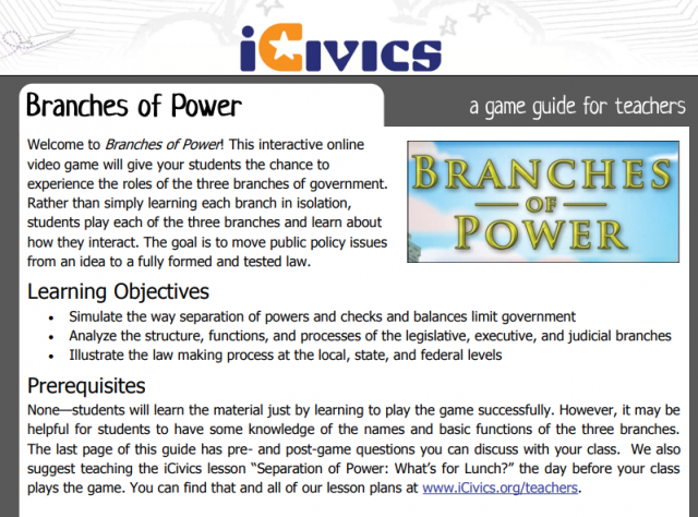 Branches of Power: Interactive Learning Game