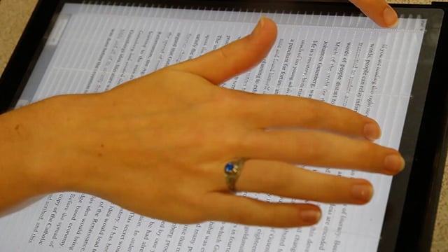 E-reader enables blind to scan text like sighted readers